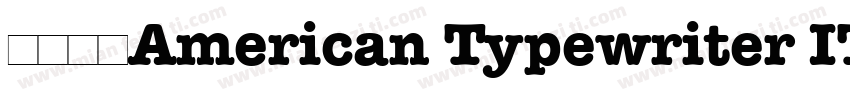 字体家族American Typewriter ITC Pro字体转换
